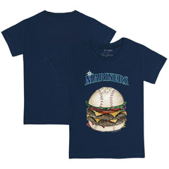 Seattle Mariners Tiny Turnip Youth Burger T-Shirt - Navy T-shirts