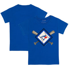 Toronto Blue Jays Tiny Turnip Youth Diamond Cross Bats T-Shirt - Royal T-shirts