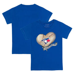 Toronto Blue Jays Tiny Turnip Youth Heart Banner T-Shirt - Royal T-shirts