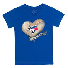 Toronto Blue Jays Tiny Turnip Youth Heart Banner T-Shirt - Royal T-shirts