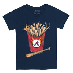Atlanta Braves Tiny Turnip Youth Hot Bats T-Shirt - Navy T-shirts