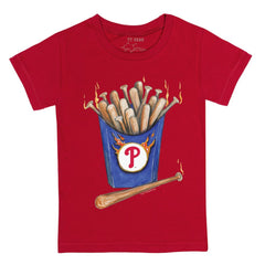 Philadelphia Phillies Tiny Turnip Youth Hot Bats T-Shirt - Red T-shirts