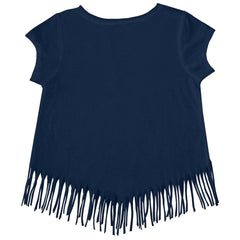 Tampa Bay Rays Tiny Turnip Girls Youth Prism Arrows Fringe T-Shirt - Navy T-shirts