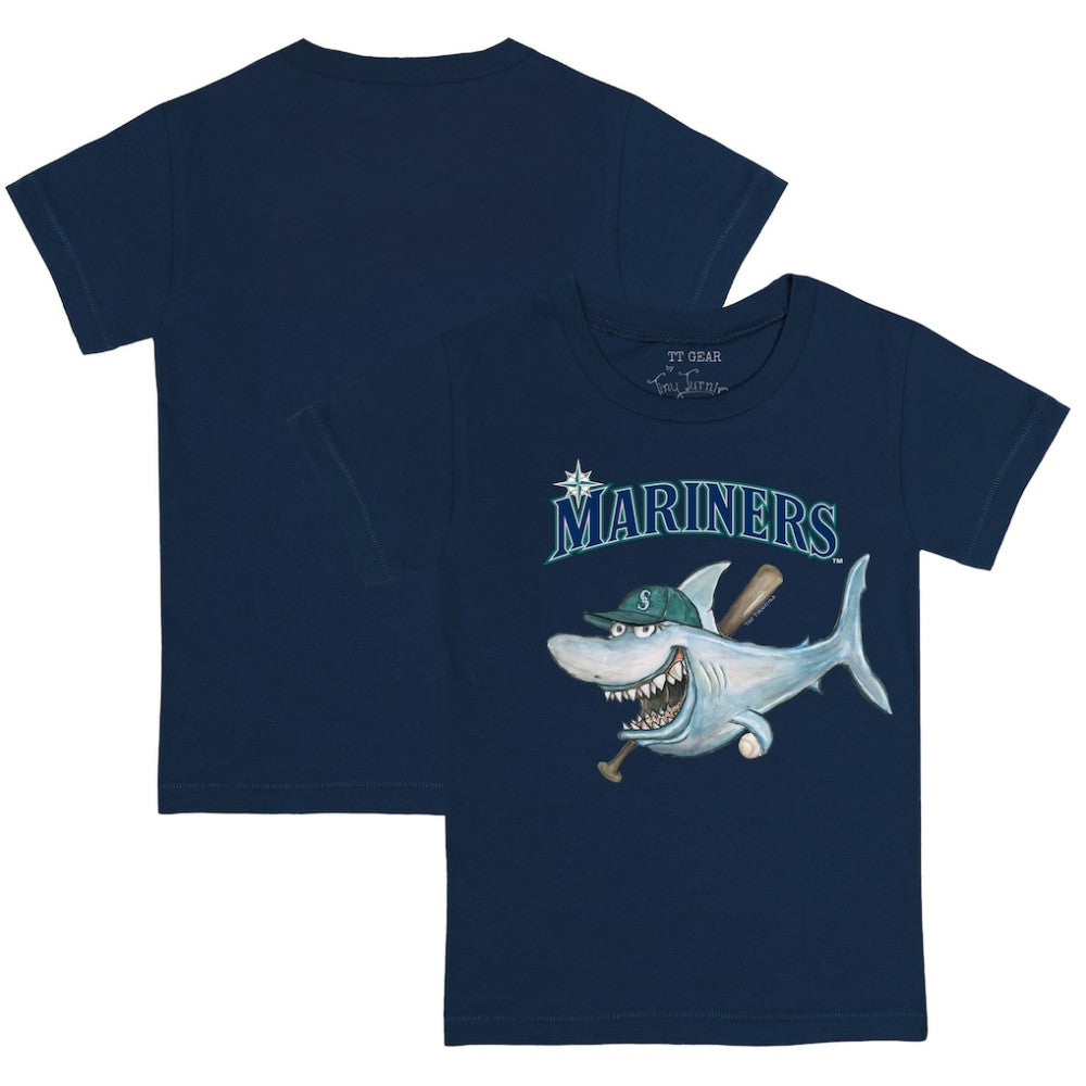 Seattle Mariners Tiny Turnip Youth Shark T-Shirt - Navy T-shirts