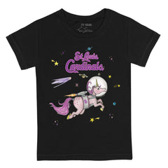 St. Louis Cardinals Tiny Turnip Youth Space Unicorn T-Shirt - Black T-shirts