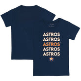 Houston Astros Tiny Turnip Youth Stacked T-Shirt - Navy T-shirts