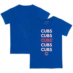 Chicago Cubs Tiny Turnip Youth Stacked T-Shirt - Royal T-shirts