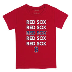 Boston Red Sox Tiny Turnip Youth Stacked T-Shirt - Red T-shirts
