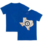 Texas Rangers Tiny Turnip Youth State Outline T-Shirt - Royal T-shirts