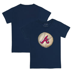 Atlanta Braves Tiny Turnip Youth Stitched Baseball T-Shirt - Navy T-shirts