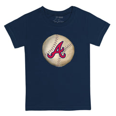 Atlanta Braves Tiny Turnip Youth Stitched Baseball T-Shirt - Navy T-shirts