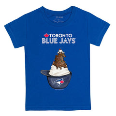 Toronto Blue Jays Tiny Turnip Youth Sundae Helmet T-Shirt - Royal T-shirts