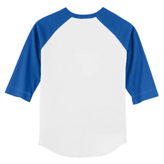 Los Angeles Dodgers Tiny Turnip Youth Sundae Helmet 3/4-Sleeve Raglan T-Shirt - White/Royal T-shirts