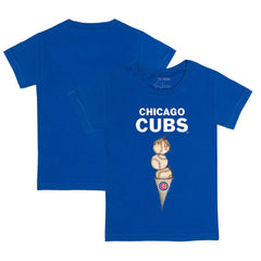 Chicago Cubs Tiny Turnip Youth Triple Scoop T-Shirt - Royal T-shirts