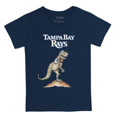 Tampa Bay Rays Tiny Turnip Youth TT Rex T-Shirt - Navy T-shirts