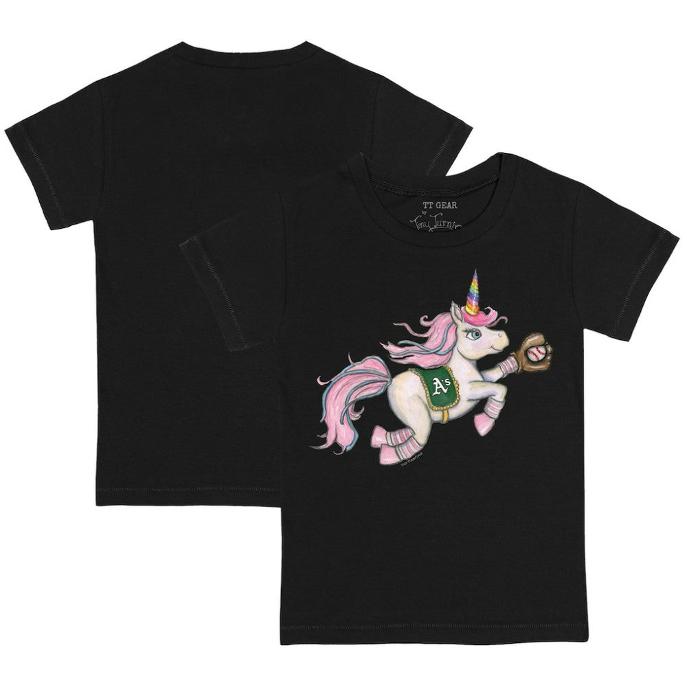 Athletics Tiny Turnip Youth Unicorn T-Shirt - Black T-shirts