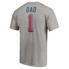 Chicago Cubs Number One Dad T-Shirt - Heather Gray T-shirts