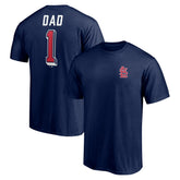 St. Louis Cardinals Number One Dad T-Shirt - Navy T-shirts