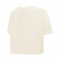 Chicago Bulls Pro Standard Women's Neutral Boxy Crop T-Shirt Cream