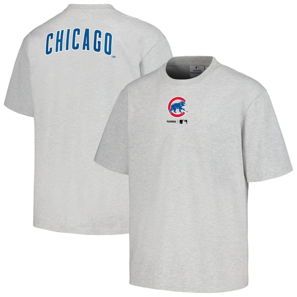 Chicago Cubs PLEASURES Mascot T-Shirt - Gray T-shirts