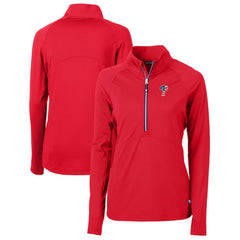 Philadelphia Phillies Cutter & Buck Women's Americana Logo Adapt Eco Knit Stretch Recycled Half-Zip Pullover Top - Red Pullover