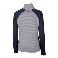 Milwaukee Brewers Cutter & Buck Women's Americana Logo Forge Tonal Stripe Stretch Half-Zip Pullover Top - Navy Pullover