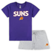 Phoenix Suns Women's Plus Size T-Shirt & Shorts Combo Set Purple/Heather Gray - Fanatics