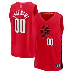 Portland Trail Blazers Fast Break Custom Replica Jersey Red Statement Edition - Fanatics outlet