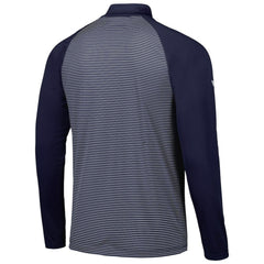 New York Yankees Levelwear Charter Striped Raglan Quarter-Zip Top - Navy Tops