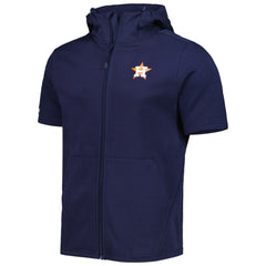 Houston Astros Levelwear Recruit Full-Zip Short Sleeve Hoodie - Navy Hoodies