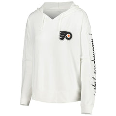 Philadelphia Flyers Concepts Sport Women's Accord Hacci Long Sleeve Hoodie Top - White | US 5335013