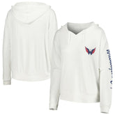 Washington Capitals Concepts Sport Women's Accord Hacci Long Sleeve Hoodie Top - White | US 5335017