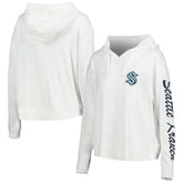 Seattle Kraken Concepts Sport Women's Accord Hacci Long Sleeve Hoodie Top - Cream | US 5335022