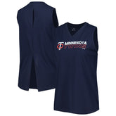 Minnesota Twins Levelwear Women's Paisley Chase V-Neck Tank Top - Navy Tanks