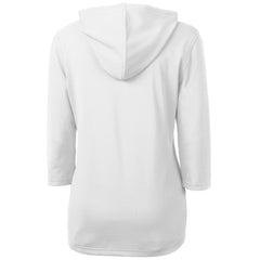 Minnesota Twins Cutter & Buck Women's DryTec Virtue Eco Pique Recycled Half-Zip Pullover Hoodie Top - White Hoodies