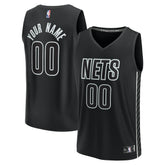 Brooklyn Nets Youth Fast Break Replica Custom Jersey Statement Edition Black - Fanatics