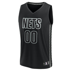 Brooklyn Nets Youth Fast Break Replica Custom Jersey Statement Edition Black - Fanatics