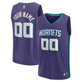 Charlotte Hornets Youth Fast Break Replica Custom Jersey Statement Edition Purple - Fanatics