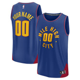 Denver Nuggets Youth Fast Break Replica Custom Jersey Statement Editi- Blue - Fanatics