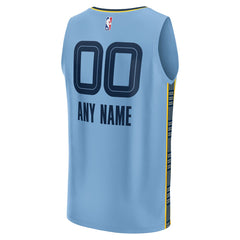 Memphis Grizzlies Youth Fast Break Replica Custom Jersey Statement Edition Light Blue - Fanatics