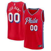 Philadelphia 76ers Youth Fast Break Replica Custom Jersey Statement Edition Red - Fanatics