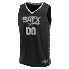 San Antonio Spurs Youth Fast Break Replica Custom Jersey Statement Edition Black - Fanatics