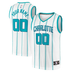 Charlotte Hornets Fast Break Custom Replica Jersey Association Edition White - Fanatics