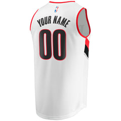 Portland Trail Blazers Fast Break Custom Replica Jersey Association Edition White - Fanatics