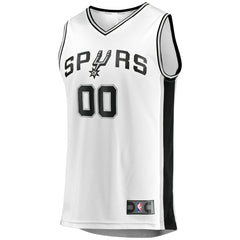 San Antonio Spurs Fast Break Custom Replica Jersey Association Edition White - Fanatics