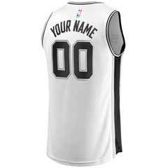 San Antonio Spurs Fast Break Custom Replica Jersey Association Edition White - Fanatics