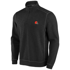 Cleveland Browns Big & Tall Tobago Bay Half-Zip Sweatshirt - Black Sweatshirts