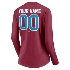Philadelphia Phillies Women's Personalized Cooperstown Collection Alternate Winning Streak Long Sleeve V-Neck T-Shirt - Burgundy T-shirts