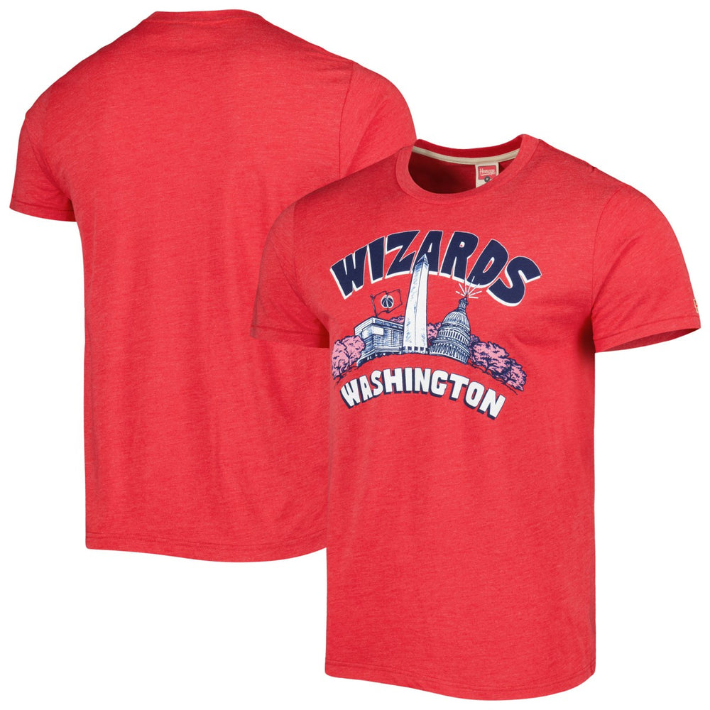 Washington Wizards Homage Unisex Hometown Hyper Local Tri-Blend T-Shirt Red