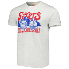 Philadelphia 76ers Homage Unisex Hometown Hyper Local Tri-Blend T-Shirt Ash outlet
